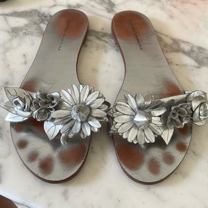 Sophia Webster silver flats